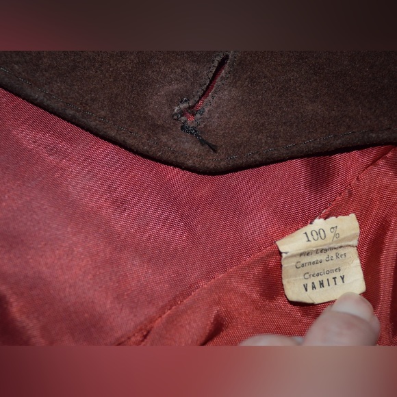 Women Vanity 2 Pieces Set 100% Leather Vest & Skirt Brown - Picture 7 of 14